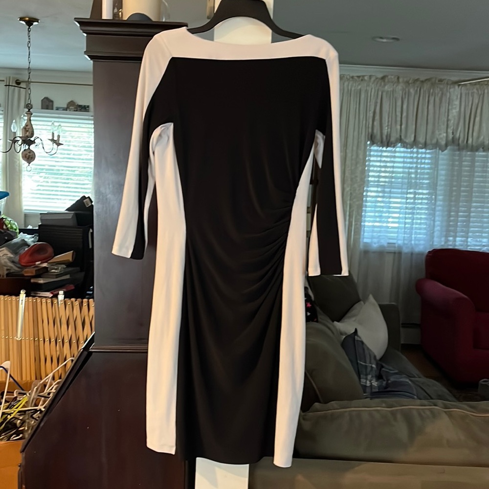Classic black and white long sleeved Lauren dress